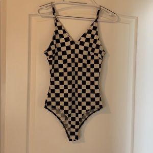 Charlotte Russe checkered bodysuit